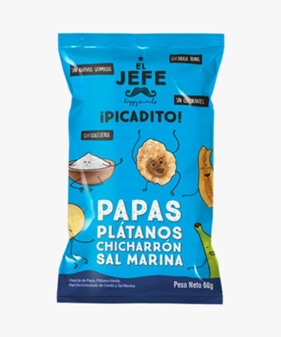 Mezcla Papas, Plátano, Chicharón y Sal Marina und 60gr