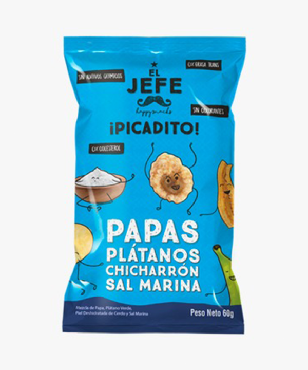 Mezcla Papas, Plátano, Chicharón y Sal Marina und 60gr